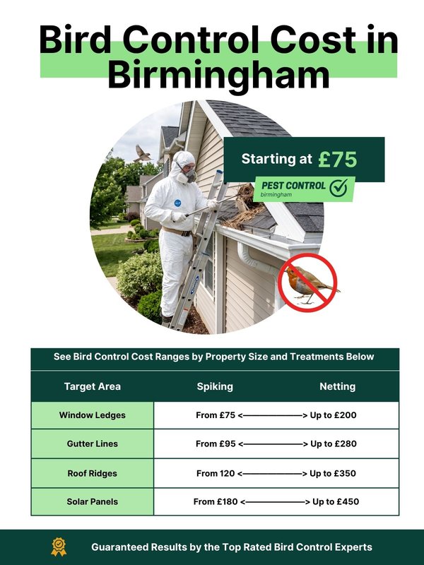 Bird control prices in Birmingham
