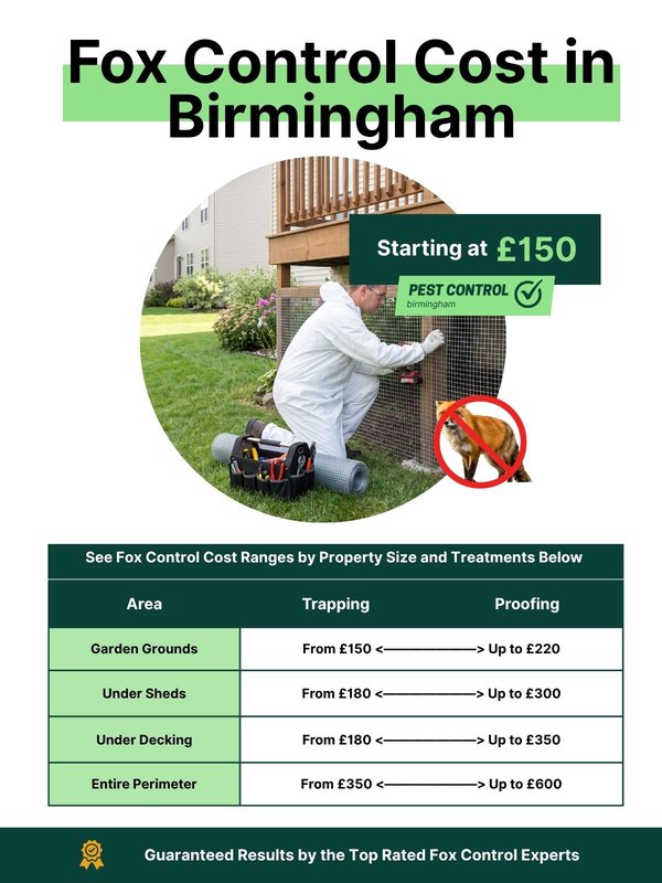Fox control prices in Birmingham