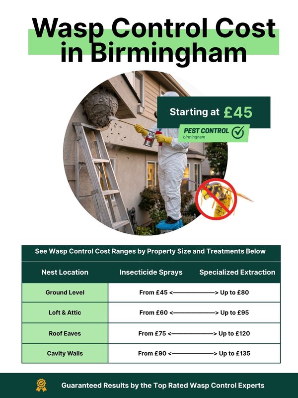 Wasp control prices in Birmingham
