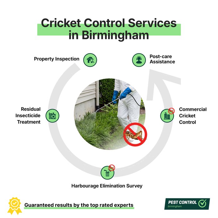 Cricket control services in Birmingham offered by Pest Control Birmingham